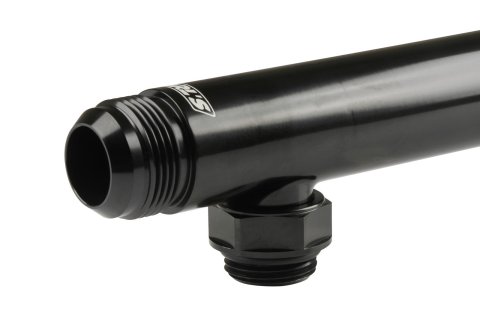 Earl's Performance Adjustable Coolant Crossover Tubes LS0037ERL Engine Crossover, Tube, from 6.8 in. to 10.5 in., -12AN O-Ring Ports, Billet Aluminum, Black Anodized, Chevrolet, LS, Each thumbnail 5