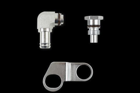 Earl's Performance Power Steering Adapter Fittings PS0001ERL Fittings, Remote Reservoir Kit For Saginaw Type II Pump with 5/8 in. Hose Barb Inlet, Kit thumbnail 2