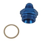 Earl's Performance Carburetor Inlet Fittings 991943ERL Fitting, Inlet, -6 AN Hose End to 7/8-20 in. Male Thread, Aluminum, Blue, Each thumbnail 2