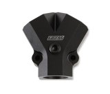 Earl's Performance Fuel Distribution Blocks 100183ERL Block, Y-Type, Aluminum, Black, 1/2 in. NPT Female Inlet, 3/8 in. NPT Female Outlets, Each thumbnail 1