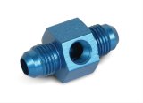 Earl's Performance Pressure Gauge Adapters 100192ERL Fitting, Adapter, Gauge, -6 AN Male to -6 AN Male, 1/8 in. NPT Port, Aluminum, Blue, Each thumbnail 1