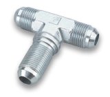 Earl's Performance Tee Adapter Fittings 963403ERL Fitting, Adapter, Male Bulkhead -3 AN, -3 AN, -3 AN, Steel, Zinc Plated, Each thumbnail 1