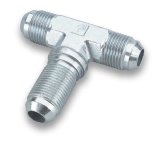 Earl's Performance Tee Adapter Fittings 963403ERL Fitting, Adapter, Male Bulkhead -3 AN, -3 AN, -3 AN, Steel, Zinc Plated, Each thumbnail 3