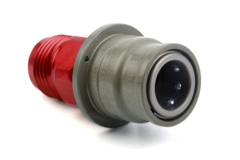 Earl's Performance Staubli SPT Ball Locking Dry Break Couplings JKV280110ERL Quick Disconnect Fittings, Couplings, Female, Straight, 7/8 in.-14 Male Threads Adapter, -10 AN Hose End, Red, Each thumbnail 1