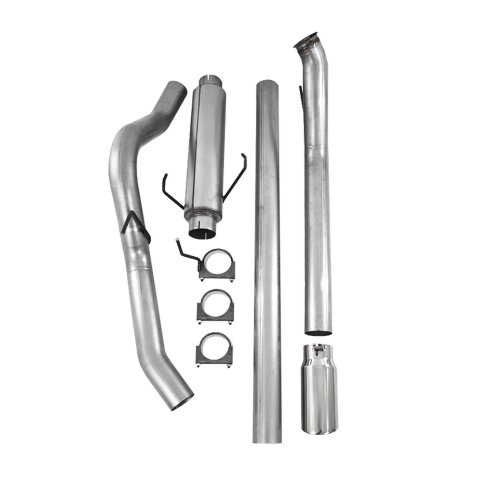 MBRP Installer Series Exhaust Systems for 2003-2004 RAM 2500, 3500 - S6104AL System, Series, Turbo-Back, Steel, Passenger Side Exit, Aluminized, Polished Tip, Dodge, Pickup, Cummins, Kit