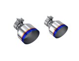 MBRP Performance Exhaust Tips T5202BE T304 Stainless Steel Burnt End Tip; 2.125" ID, 5" OD Out, 7.25" Length, Single Wall Angle Cut, Sold In Pairs thumbnail 2