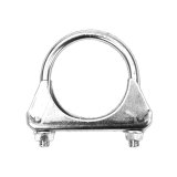 MBRP 3.5 Inch Exhaust Clamp GP35C Clamp, Saddle U-Bolt Clamp, 3.50 in. Pipe, Steel, Natural, Each thumbnail 1