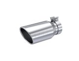 MBRP Performance Exhaust Tips T5196 T304 Stainless Steel, 4.5" OD, 3.2" Inlet ID, 10" Length, Single Walled, Angled Cut Rolled End thumbnail 2