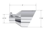 MBRP Performance Exhaust Tips T5203 Tail Pipe Tip, T304 Stainless Steel Tip 2.5" ID, 5" OD Out, 8" Length, Angle Cut, Dual Wall, Universal Universal thumbnail 2
