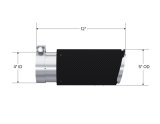 MBRP Performance Exhaust Tips T5051CF Tail Pipe Tip, Carbon Fiber Tip; 4" ID, 5" OD, 12" length, Dual Wall Angle Cut, Universal Universal thumbnail 2