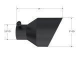 MBRP Performance Exhaust Tips T5203BLK Tail Pipe Tip, Black-Coated Tip 2.5" ID, 5" OD Out, 8" Length, Angle Cut, Dual Wall, Universal Universal thumbnail 2