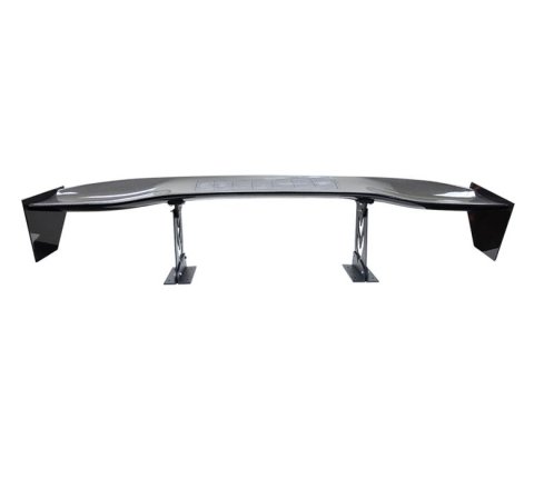 NRG Adjustable Carbon Fiber Spoilers CARB-A590 Spoiler - Universal (59") w / arrow cut out stands and large end plates thumbnail 5