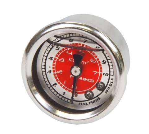 NRG Innovations Gauges FRG-200RD Fuel Regulator Gauge Red 100psi