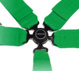 NRG Seat Belt 6-Point Harness SBH-6PCGN Harness, Complete, 6-Point, Camlock, Green, 3 in., Individual Shoulders, Pull Down, Bolt-In, Floor Mount, Each thumbnail 1