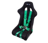 NRG Seat Belt 6-Point Harness SBH-6PCGN Harness, Complete, 6-Point, Camlock, Green, 3 in., Individual Shoulders, Pull Down, Bolt-In, Floor Mount, Each thumbnail 2