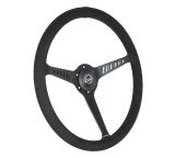 NRG Classic Stealth Steering Wheels RST-380-STL-SA Wheel, Stealth, 380mm, 1 in. Dish, Black Suede Grip, Black Spoke, Black Stitching, Each thumbnail 4