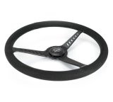 NRG Classic Stealth Steering Wheels RST-380-STL-SA Wheel, Stealth, 380mm, 1 in. Dish, Black Suede Grip, Black Spoke, Black Stitching, Each thumbnail 6