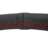 NRG Classic Stealth Steering Wheels RST-380-STL-R Wheel, Stealth, 380mm, 1 in. Dish, Black Leather Grip, Black Spoke, Red Stitching, Each thumbnail 8