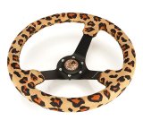 NRG Savage Inspired Steering Wheels RST-036MB-SV-BR Wheel, Inspired, 350mm, 3 in. Dish, Brown Microfiber Grip, Matte black Spoke, Black Stitching, Each thumbnail 1