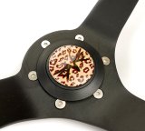 NRG Savage Inspired Steering Wheels RST-036MB-SV-BR Wheel, Inspired, 350mm, 3 in. Dish, Brown Microfiber Grip, Matte black Spoke, Black Stitching, Each thumbnail 2