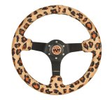 NRG Savage Inspired Steering Wheels RST-036MB-SV-BR Wheel, Inspired, 350mm, 3 in. Dish, Brown Microfiber Grip, Matte black Spoke, Black Stitching, Each thumbnail 3