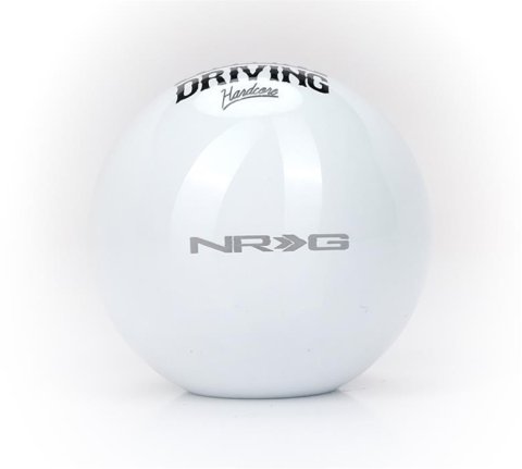 NRG Ball-Type Weighted Shift Knobs SK-350HC-WT Knob, Ball-Type, Round, White, Support Violent Driving Logo, Heavy Weight, Thread On, Universal, Each thumbnail 3