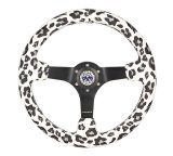 NRG Savage Inspired Steering Wheels RST-036MB-SV-WT Wheel, Inspired, 350mm, 3 in. Dish, White Microfiber Grip, Matte black Spoke, Blue Stitching, Each thumbnail 3
