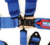 NRG 5-Point SFI Seat Belt Harnesses SBH-B5PCBL Harness, Complete, 5-Point, Latch, Blue, 3 in., Individual Shoulders, Pull Down, Bolt-In, Floor Mount, Shoulder Pads, SFI, Each thumbnail 3