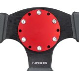 NRG Round Flush Horn Delete Plates STR-150RD Plate Fitting- Red thumbnail 2