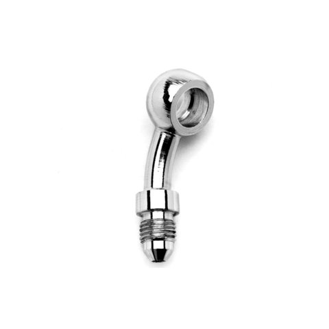 Russell Brake Adapter Fittings R4050C Fitting, Brake, 35 Degree, 10mm Banjo, Male -3 AN, Steel, Chrome, Each thumbnail 3