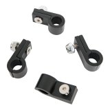 Russell Tubing Clamps 654253 Hose and Line Mounting Clamps, 1 Hose Capacity, Aluminum, Black Anodized, 0.375 in. Hose O.D., for 3/8 in. Steel or Aluminum Tubing, Set of 4 thumbnail 1