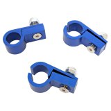 Russell Tubing Clamps 654262 Hose and Line Mounting Clamps, 1 Hose Capacity, Aluminum, Blue Anodized, 0.500 in. Hose O.D., for 1/2 in. Steel or Aluminum Tubing, Set of 3 thumbnail 1