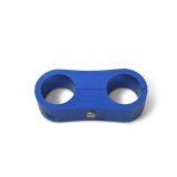 Russell AN Hose Separators 654322 and Line Mounting Clamps, Separators, 2 Capacity, Aluminum, Blue Anodized, 0.813 in. O.D., for -10 Braided Hose, Pair thumbnail 2