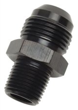 Russell AN to NPT Adapter Fittings 660533 Fitting, Adapter, NPT, Straight, Aluminum, Black Anodized, -16 AN, 1 in. NPT, Each thumbnail 1