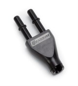 Russell Push-On EFI Fittings 644163 Fitting, EFI, Y, 3/8 in. Female, Push-On, 3/8 in. Male, Black Anodized, Each thumbnail 1