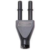 Russell Push-On EFI Fittings 644163 Fitting, EFI, Y, 3/8 in. Female, Push-On, 3/8 in. Male, Black Anodized, Each thumbnail 3