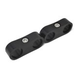 Russell AN Hose Separators 654333 and Line Mounting Clamps, Separators, 2 Capacity, Aluminum, Black Anodized, 0.938 in. O.D., for -12 Braided Hose, Pair thumbnail 2