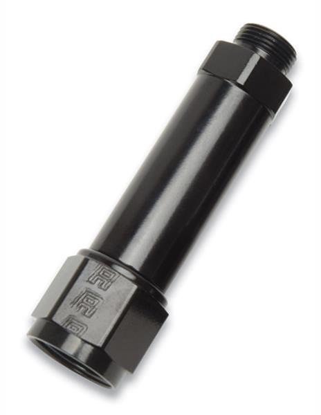 Russell Carburetor Inlet Fittings 640753 Fittings, Aluminum, Black Anodized, 3.250 in. Length, Holley Dominator, Pair