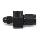 Russell Fuel Pressure Take-Off Fittings 670293 Fitting, Take Off, -4 AN Male to -4 AN Female, 1/8 in. NPT Gauge Port, Aluminum, Black, Each thumbnail 3