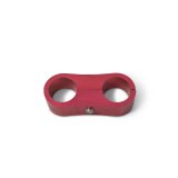 Russell AN Hose Separators 654300 and Line Mounting Clamps, Separators, 2 Capacity, Aluminum, Red Anodized, 0.563 in. O.D., for -6 Braided Hose, Pair thumbnail 2