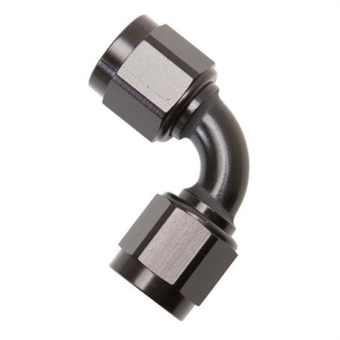 Russell Couplers 640183 Fitting, Adapter, AN to AN, 90 Degree, Aluminum, Black Anodized, -10 AN, -10 AN, Swivel, Each