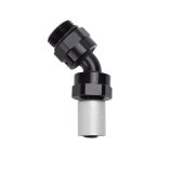 Russell ProClassic Crimp Hose Ends 610950 Fitting, End, Full Flow, On, 45 Degree, -8 AN to -10 AN O-Ring Boss, 360 Degree Swivel, Aluminum, Black/Clear, Each thumbnail 4