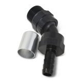 Russell ProClassic Crimp Hose Ends 610950 Fitting, End, Full Flow, On, 45 Degree, -8 AN to -10 AN O-Ring Boss, 360 Degree Swivel, Aluminum, Black/Clear, Each thumbnail 6