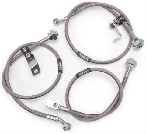 Russell Street Legal Brake Line Kits for 2005-2006 SIERRA 1500, SILVERADO 1500 - 672480 Lines, Legal, Braided Stainless Steel, Chevy, GMC, Kit
