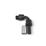 Russell ProClassic Crimp Hose Ends 610960 Fitting, End, Full Flow, On, 90 Degree, -8 AN to -10 AN O-Ring Boss, 360 Degree Swivel, Aluminum, Black/Clear, Each thumbnail 3