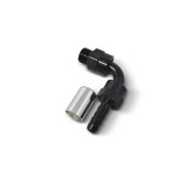 Russell ProClassic Crimp Hose Ends 610960 Fitting, End, Full Flow, On, 90 Degree, -8 AN to -10 AN O-Ring Boss, 360 Degree Swivel, Aluminum, Black/Clear, Each thumbnail 5