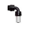 Russell ProClassic Crimp Hose Ends 610960 Fitting, End, Full Flow, On, 90 Degree, -8 AN to -10 AN O-Ring Boss, 360 Degree Swivel, Aluminum, Black/Clear, Each thumbnail 9