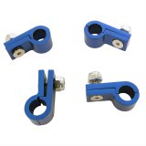Russell Tubing Clamps 654252 Hose and Line Mounting Clamps, Clamps, 1 Hose Capacity, Aluminum, Blue Anodized, for Use with 3/8 in. Steel or Aluminum Tubing, Set of 4 thumbnail 1