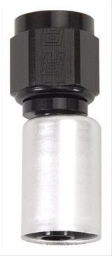 Russell ProClassic Crimp Hose Ends 610588 Fitting, End, Full Flow, On, Straight, -10 AN to Female -10 AN, Aluminum, Black/Clear, Set 25 thumbnail 1