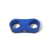 Russell AN Hose Separators 654302 and Line Mounting Clamps, Separators, 2 Capacity, Aluminum, Blue Anodized, 0.563 in. O.D., for -6 Braided Hose, Pair thumbnail 2